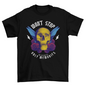 Cool Winged skull natural Flower roses quote "Won't stop. No regrets" | Binge T-shirt Shop