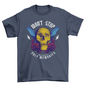 Cool Winged skull natural Flower roses quote "Won't stop. No regrets" | Binge T-shirt Shop