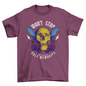 Cool Winged skull natural Flower roses quote "Won't stop. No regrets" | Binge T-shirt Shop