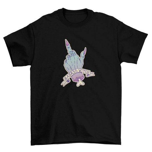 Pastel Goth Badass Witch T-shirt Design | Binge T-shirt Shop