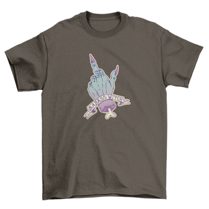 Pastel Goth Badass Witch T-shirt Design | Binge T-shirt Shop