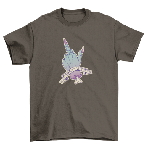 Pastel Goth Badass Witch T-shirt Design | Binge T-shirt Shop