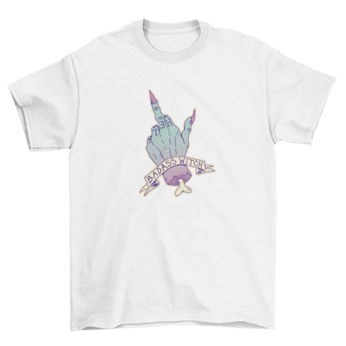 Pastel Goth Badass Witch T-shirt Design | Binge T-shirt Shop