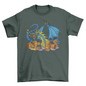 Library dragon with books t-shirt