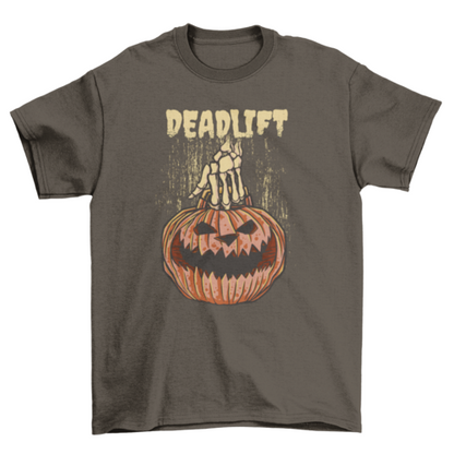 Pumpkin Deadlift Halloween T-shirt | Binge T-shirt Shop