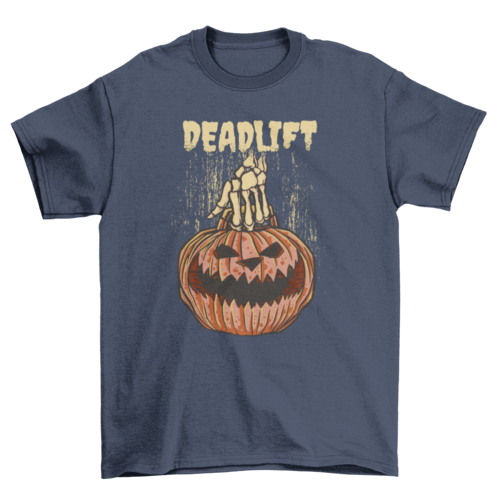 Pumpkin Deadlift Halloween T-shirt | Binge T-shirt Shop