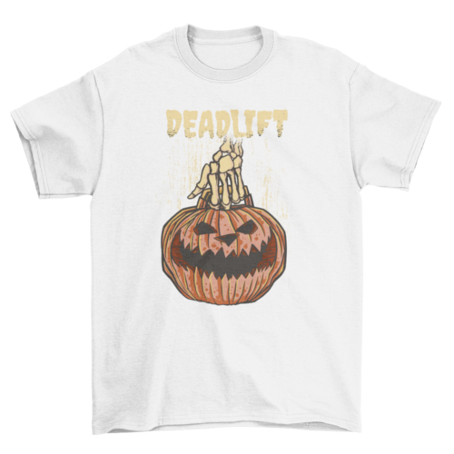 Pumpkin Deadlift Halloween T-shirt | Binge T-shirt Shop
