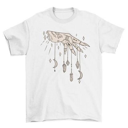 Hand and crystals t-shirt