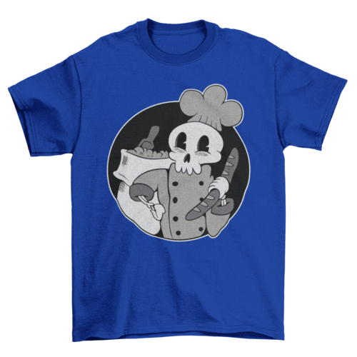 Skeleton Baker Retro Cartoon T-shirt | Binge T-shirt Shop