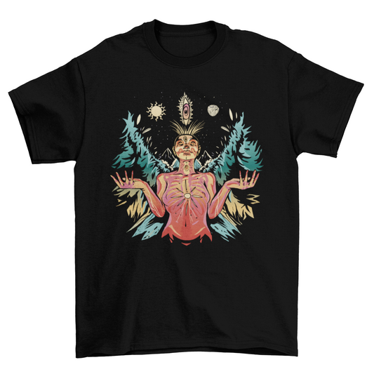 Spiritual Woman Illustration T-shirt Design | Binge T-shirt Shop