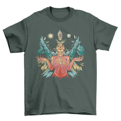 Spiritual Woman Illustration T-shirt Design | Binge T-shirt Shop
