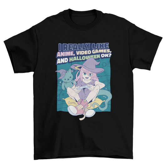 Halloween Anime Girl T-shirt Design | Binge T-shirt Shop