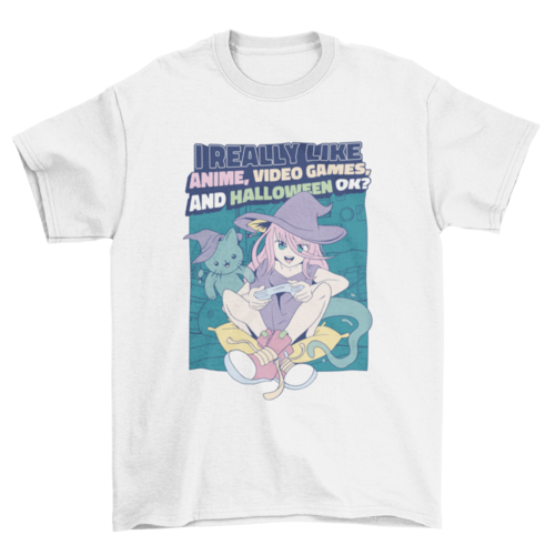 Halloween Anime Girl T-shirt Design | Binge T-shirt Shop