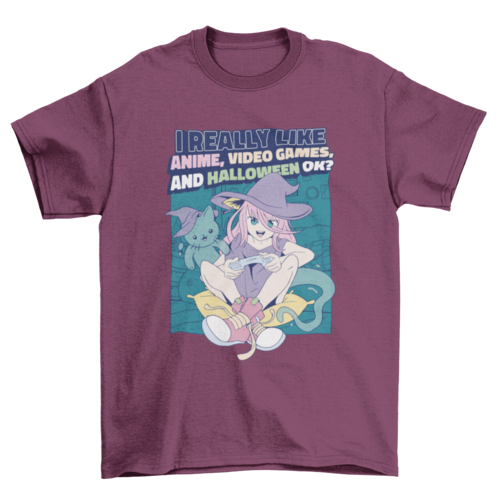 Halloween Anime Girl T-shirt Design | Binge T-shirt Shop