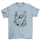 Frog and Mushroom Line Art T-shirt | Binge T-shirt Shop