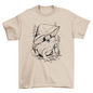 Frog and Mushroom Line Art T-shirt | Binge T-shirt Shop
