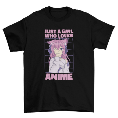 Girl Who Loves Anime T-shirt | Binge T-shirt Shop