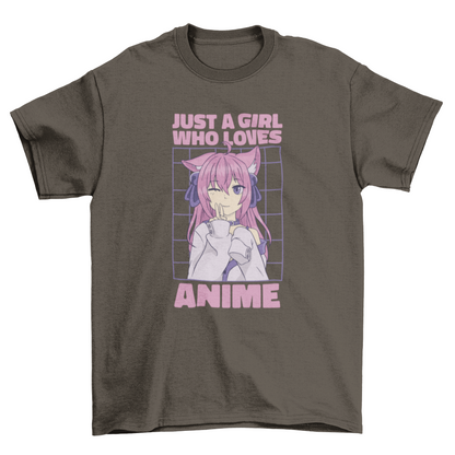 Girl Who Loves Anime T-shirt | Binge T-shirt Shop