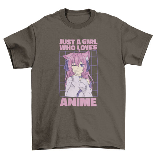 Girl Who Loves Anime T-shirt | Binge T-shirt Shop