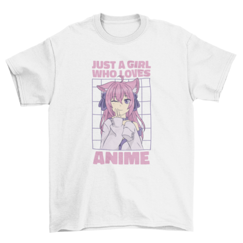 Girl Who Loves Anime T-shirt | Binge T-shirt Shop