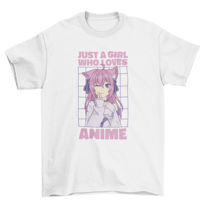 Girl Who Loves Anime T-shirt | Binge T-shirt Shop