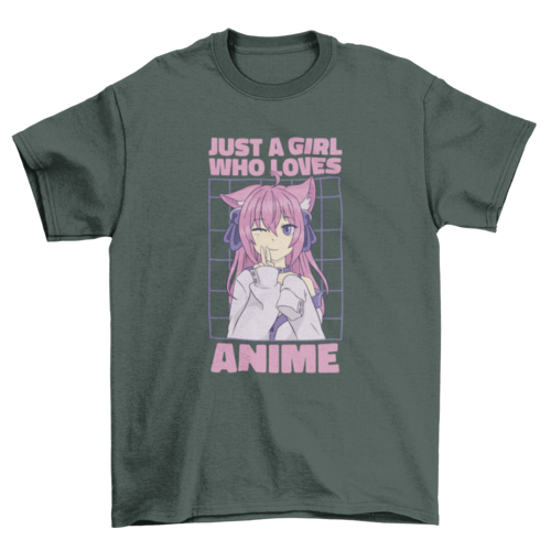 Girl Who Loves Anime T-shirt | Binge T-shirt Shop