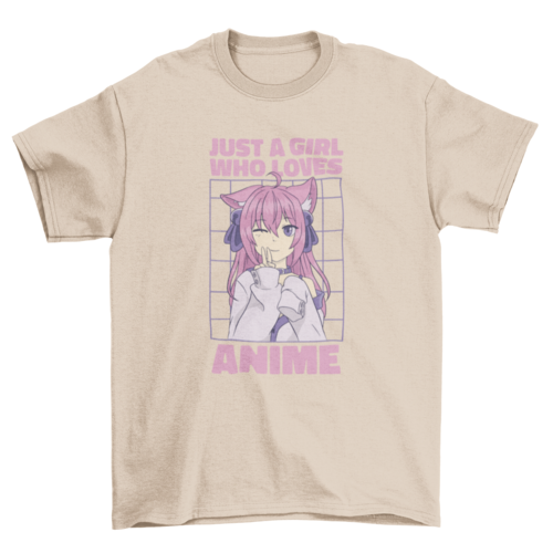 Girl Who Loves Anime T-shirt | Binge T-shirt Shop