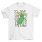 Happy Cartoon Cucumber Playing Pickleball Game T-shirt | Binge T-shirt Shop