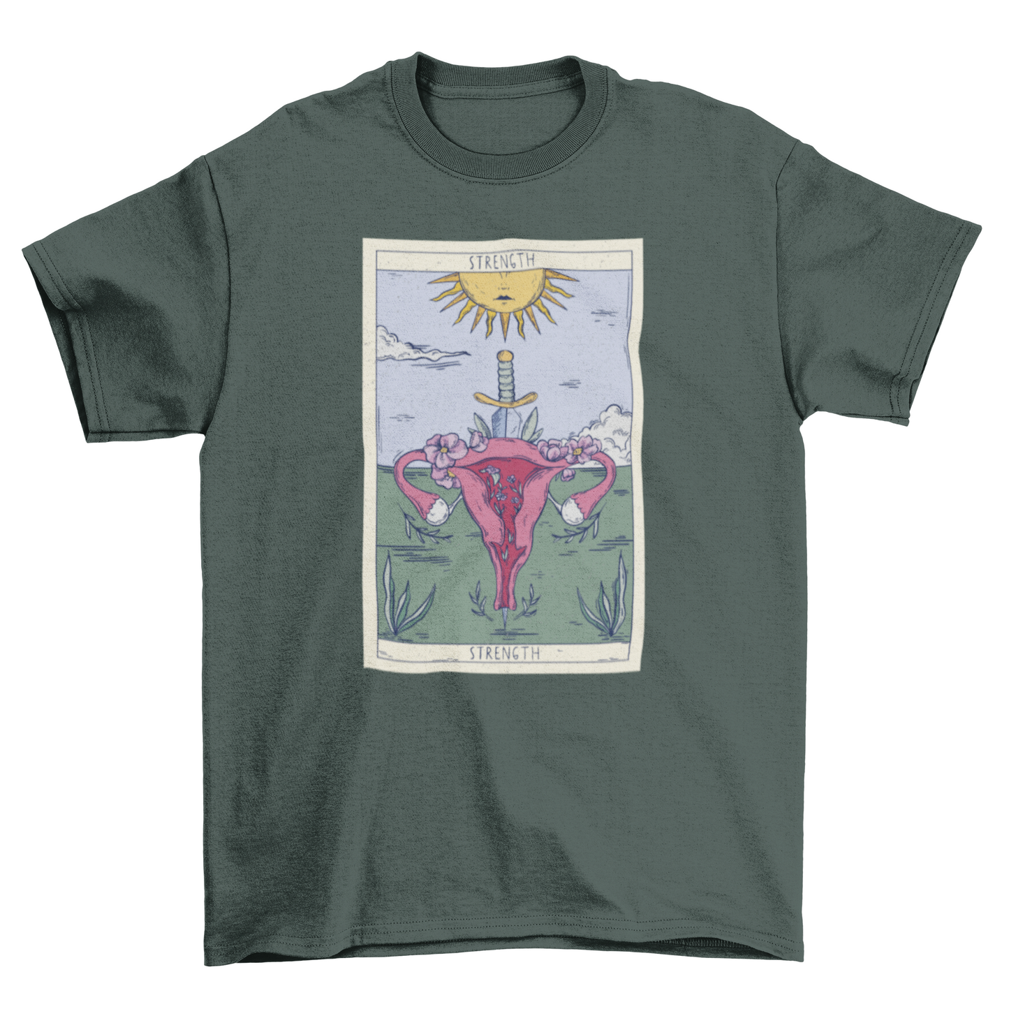 Uterus Tarot Card T-shirt | Binge T-shirt Shop