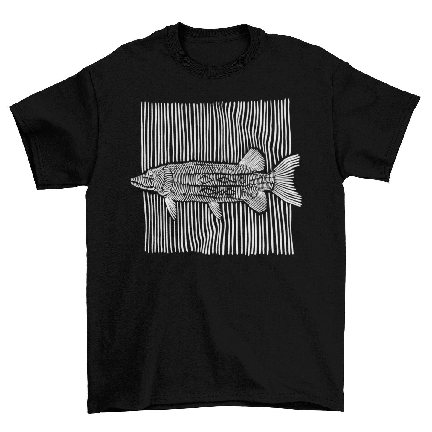 Fish Chalk Lines T-shirt | Binge T-shirt Shop