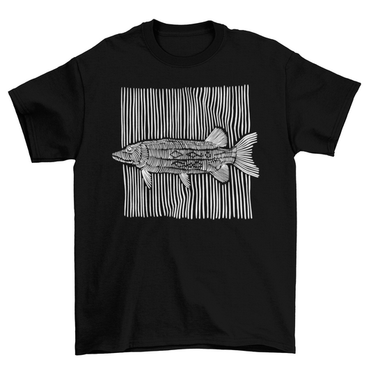 Fish Chalk Lines T-shirt | Binge T-shirt Shop