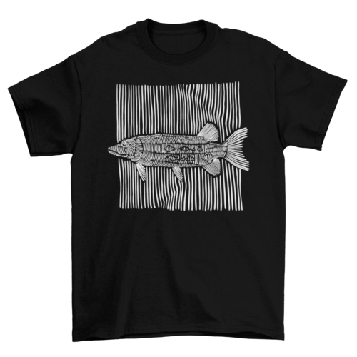 Fish Chalk Lines T-shirt | Binge T-shirt Shop