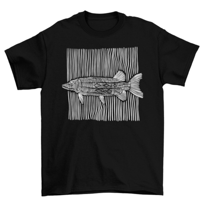 Fish Chalk Lines T-shirt | Binge T-shirt Shop
