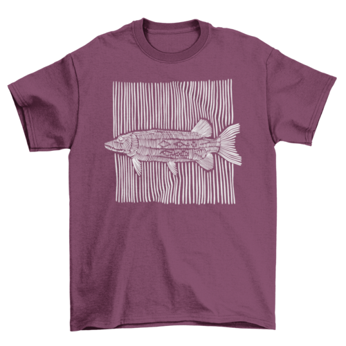 Fish Chalk Lines T-shirt | Binge T-shirt Shop