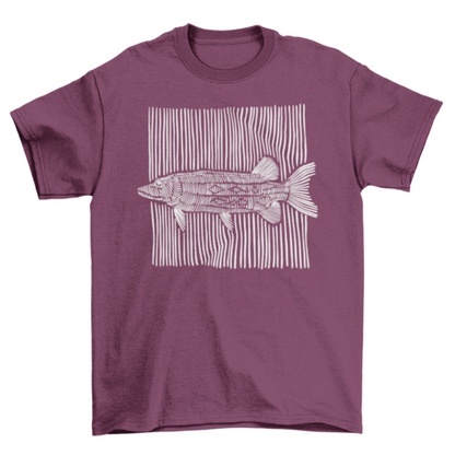 Fish Chalk Lines T-shirt | Binge T-shirt Shop