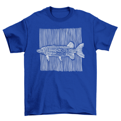 Fish Chalk Lines T-shirt | Binge T-shirt Shop