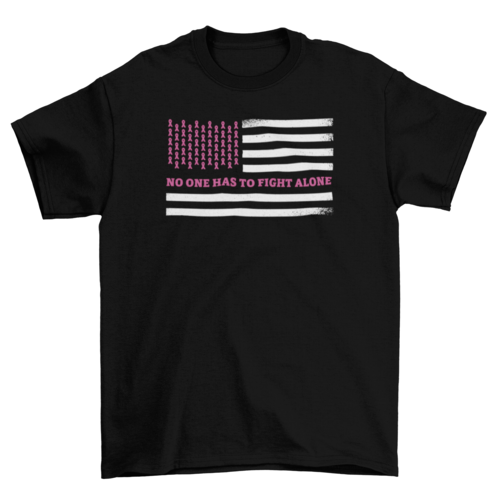 Breast Cancer American Flag T-shirt | Binge T-shirt Shop