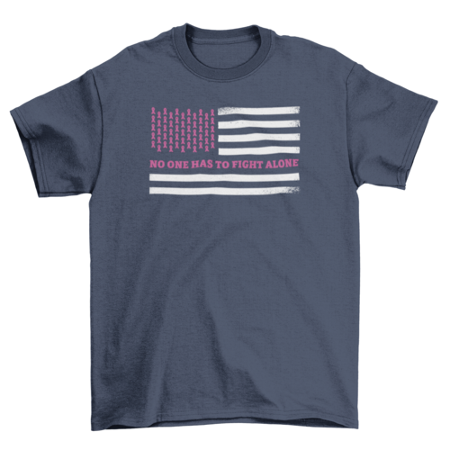 Breast Cancer American Flag T-shirt | Binge T-shirt Shop