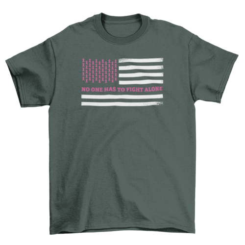 Breast Cancer American Flag T-shirt | Binge T-shirt Shop
