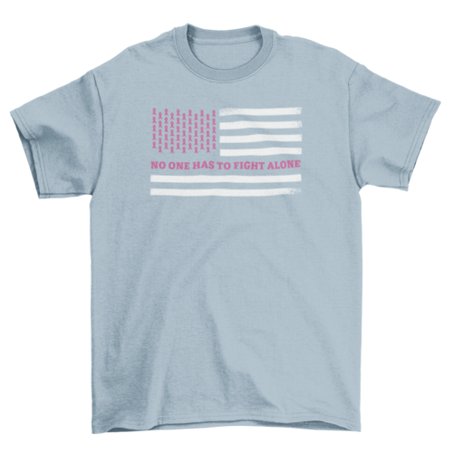 Breast Cancer American Flag T-shirt | Binge T-shirt Shop
