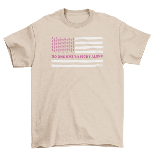 Breast Cancer American Flag T-shirt | Binge T-shirt Shop