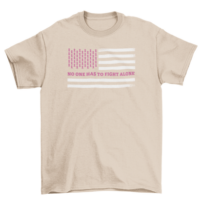 Breast Cancer American Flag T-shirt | Binge T-shirt Shop