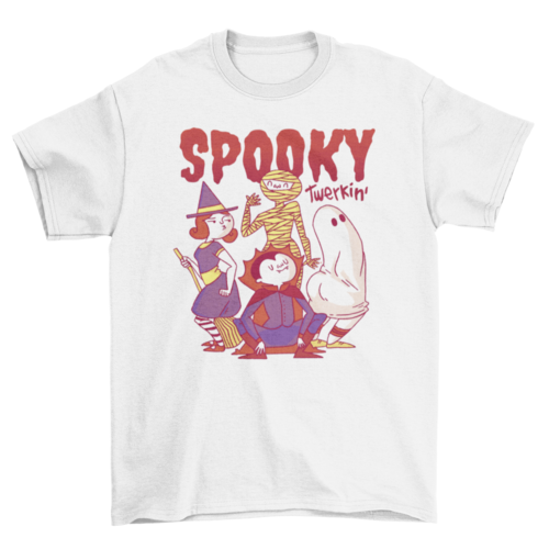 Spooky Holiday Cartoon Ghost Monsters Twerk Halloween Dance T-shirt | Binge T-shirt Shop