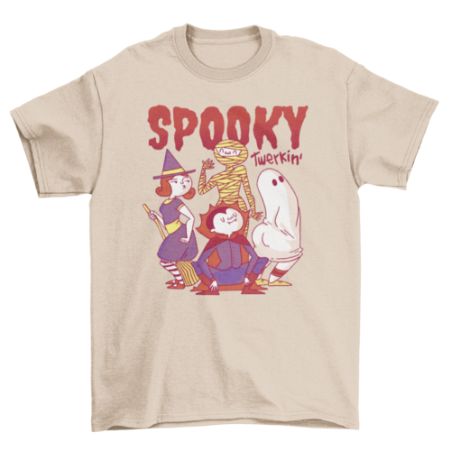Spooky Holiday Cartoon Ghost Monsters Twerk Halloween Dance T-shirt | Binge T-shirt Shop