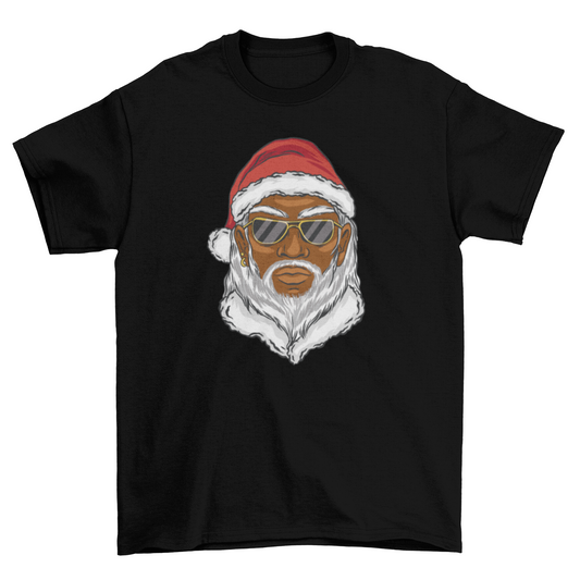 Black Santa Claus Christmas T-shirt | Binge T-shirt Shop