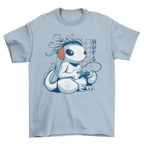Gaming Axolotl T-shirt | Binge T-shirt Shop