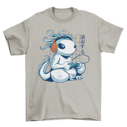 Gaming Axolotl T-shirt | Binge T-shirt Shop