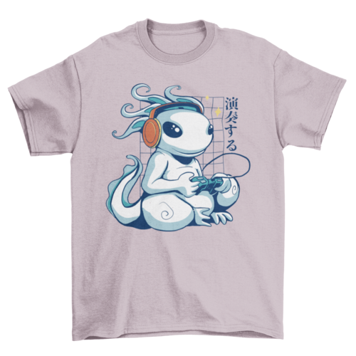 Gaming Axolotl T-shirt | Binge T-shirt Shop