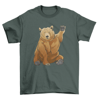 Grizzly Bear Greeting T-shirt | Binge T-shirt Shop