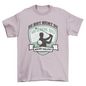 Person golfing badge t-shirt